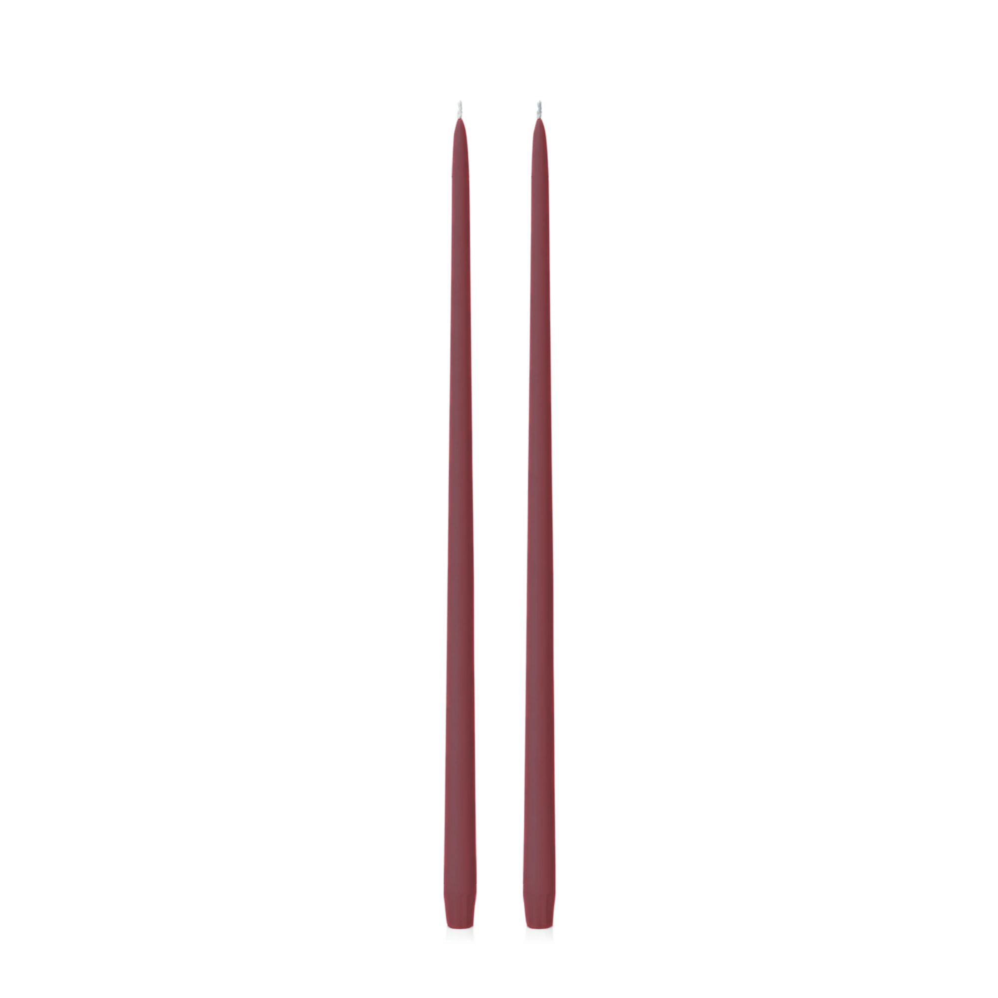 Burgundy 55cm Taper Candles