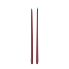 Burgundy 55cm Taper Candles