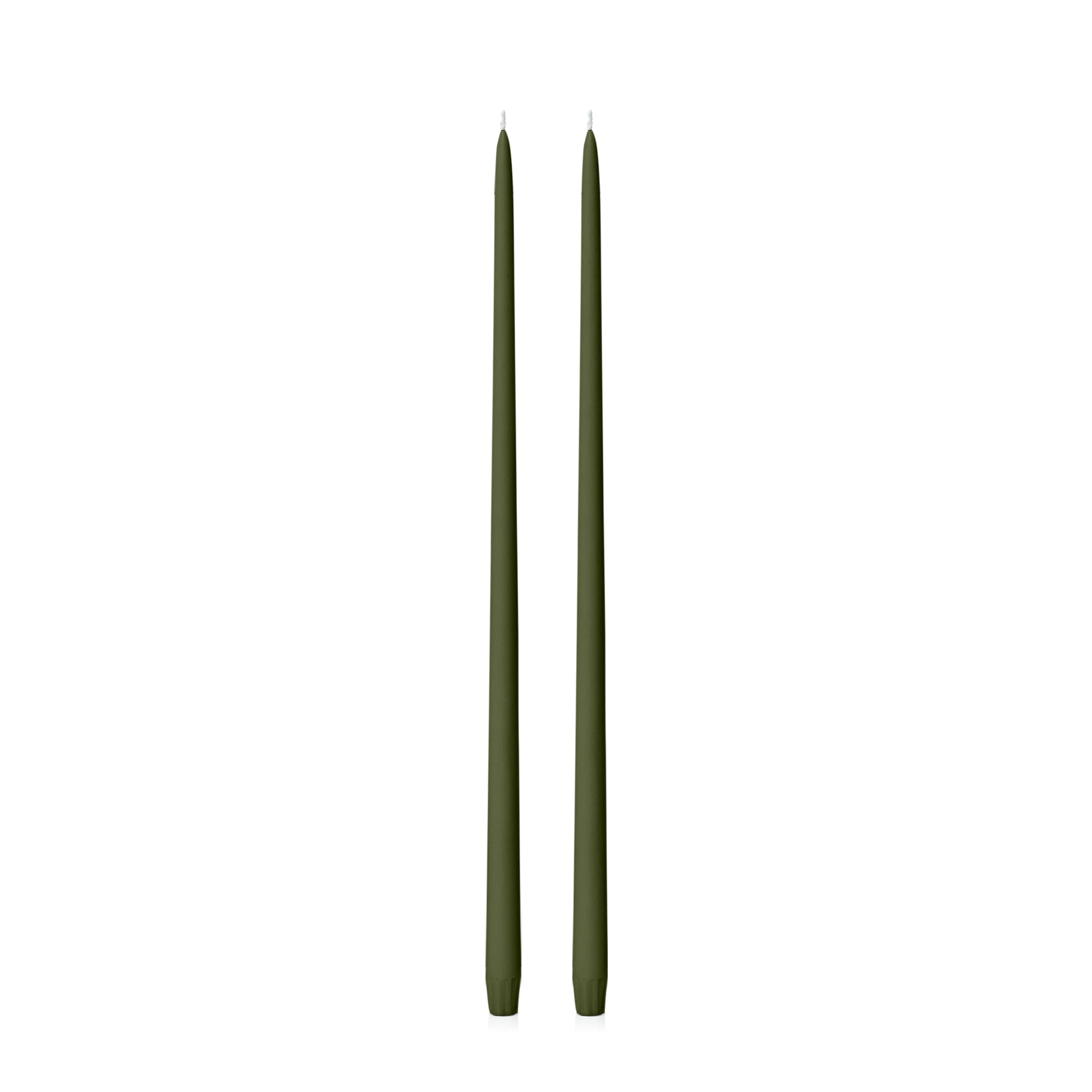 Olive 55cm Taper Candles Pack of 2