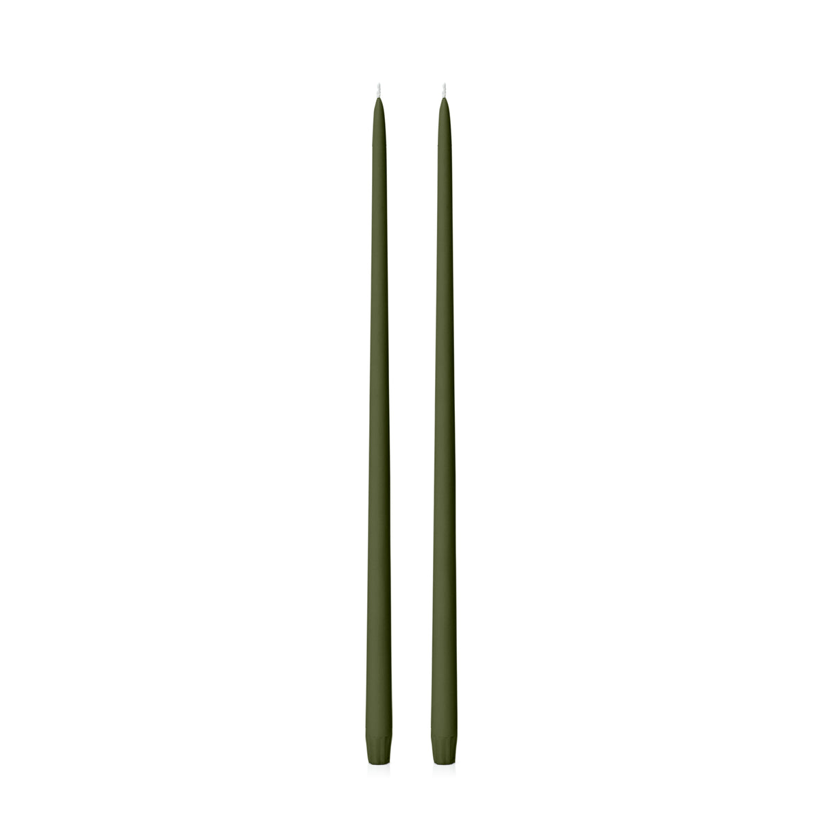 Olive 55cm Taper Candles Pack of 2