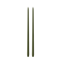 Olive 55cm Taper Candles Pack of 2