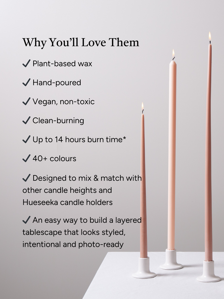 White 55cm Taper Candles