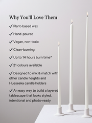 White 55cm Taper Candles - Pack of 96