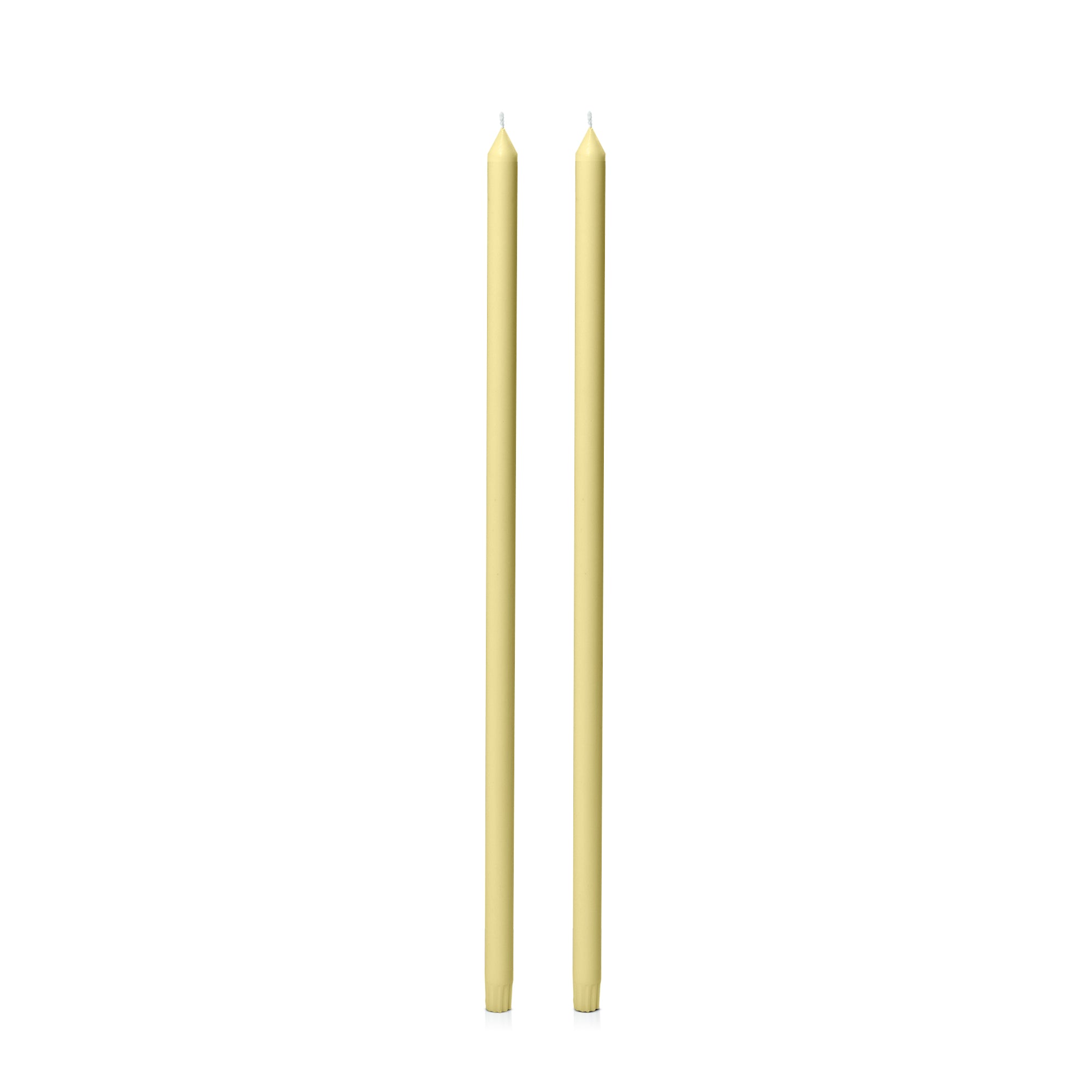 Lemon 60cm Dinner Candles Pack of 2
