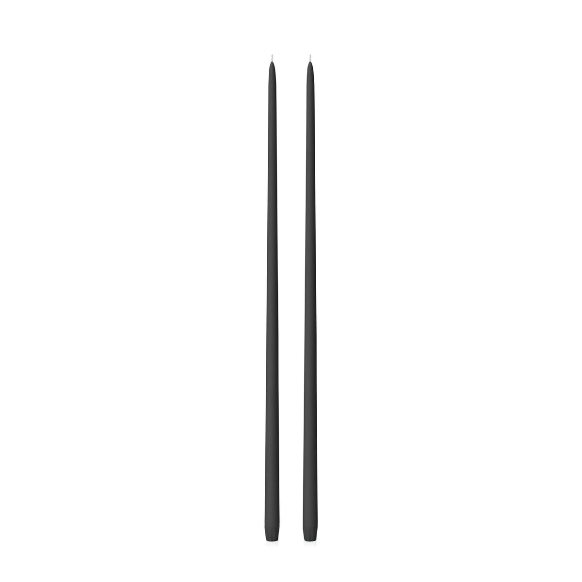 Black 65cm Taper Candles Pack of 2