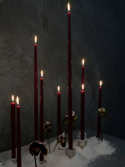 Burgundy 65cm Taper Candles - Pack of 96