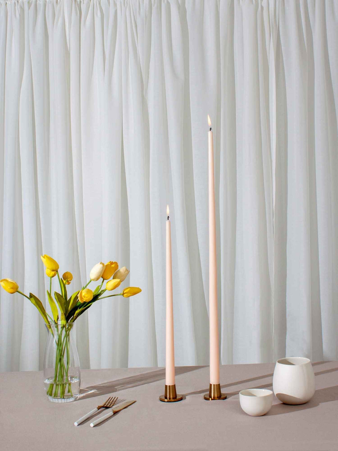 Nude 65cm Taper Candles - Pack of 96