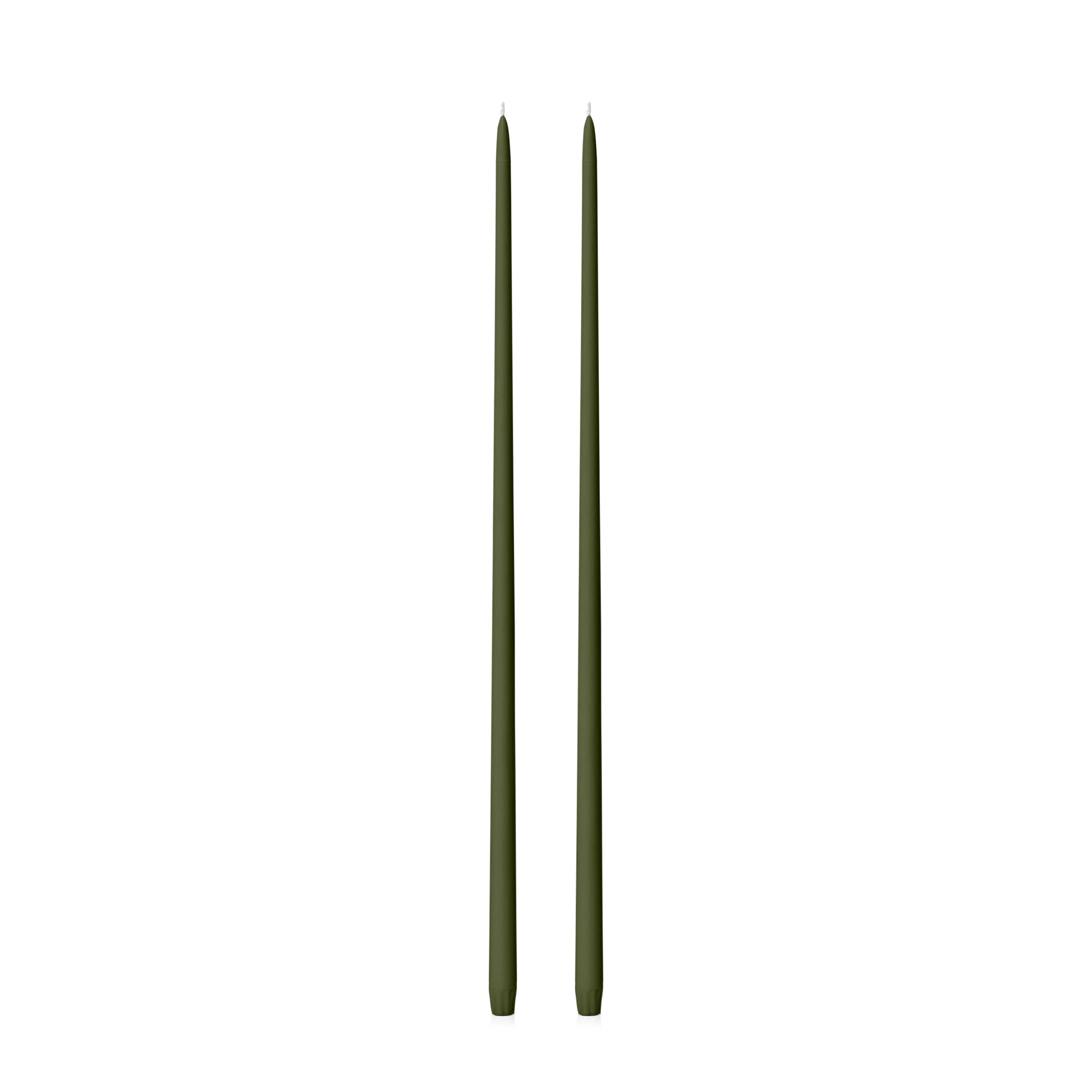 Olive 65cm Taper Candles Pack of 2