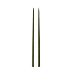 Olive 65cm Taper Candles Pack of 2