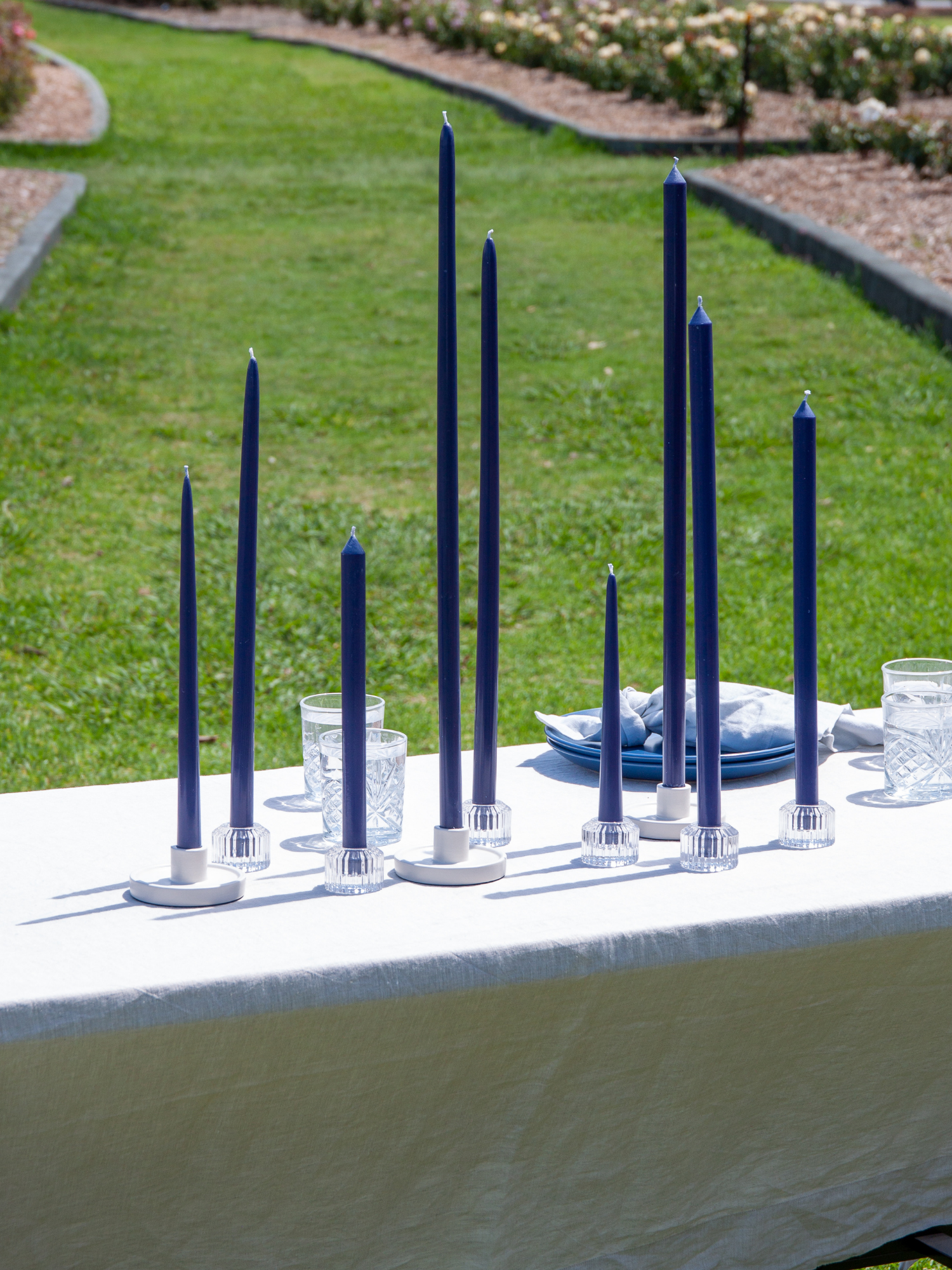 Sapphire 65cm Taper Candles Pack of 2