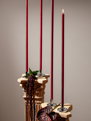 Burgundy 80cm Dinner Candles Pack of 1
