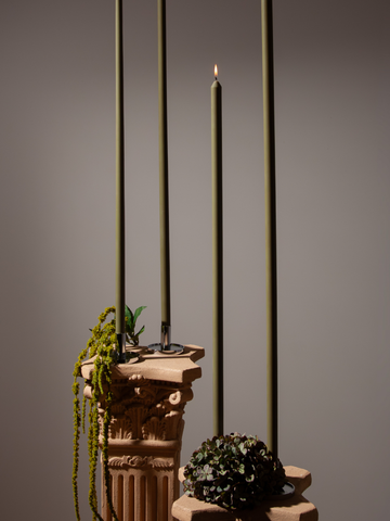 Olive 80cm Dinner Candles Pack of 1