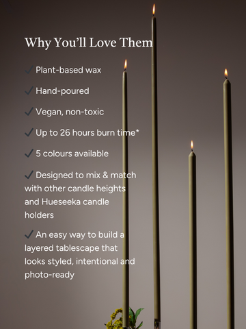 Olive 80cm Dinner Candles Pack of 1