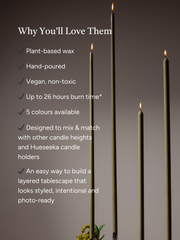 Olive 80cm Dinner Candles Pack of 1