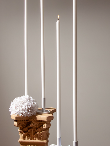 White 80cm Dinner Candles Pack of 1