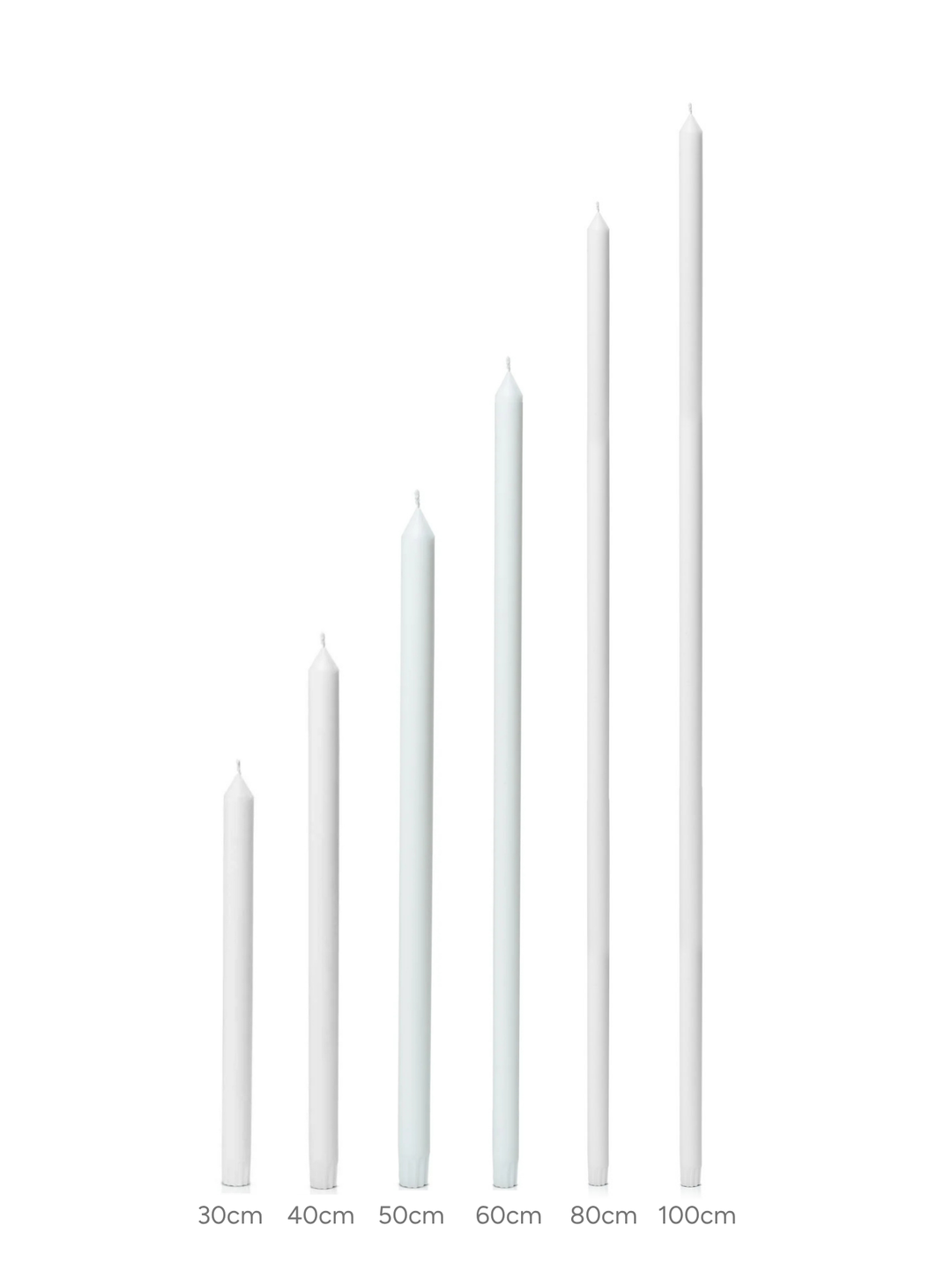 White 30cm Dinner Candles