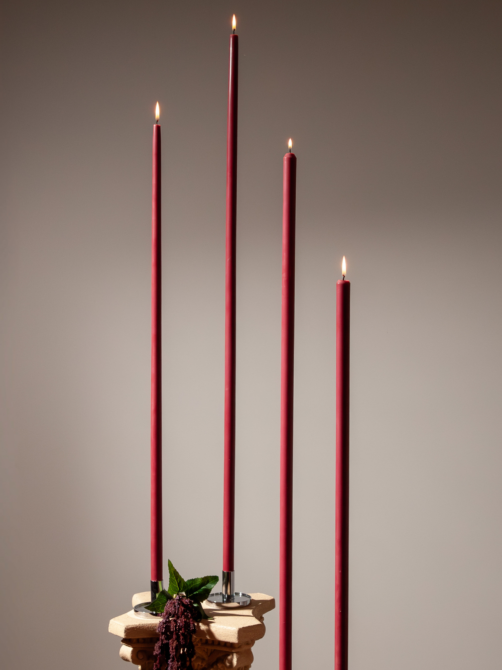 Burgundy 85cm Taper Candles Pack of 1