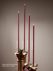 Burgundy 85cm Taper Candles Pack of 1