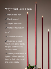 Burgundy 85cm Taper Candles Pack of 1
