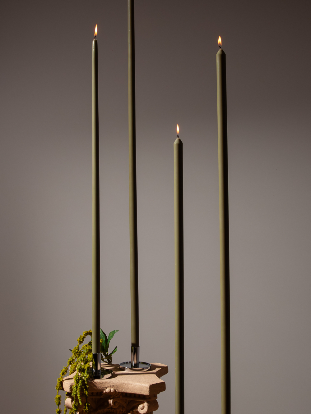 Olive 85cm Taper Candles Pack of 1