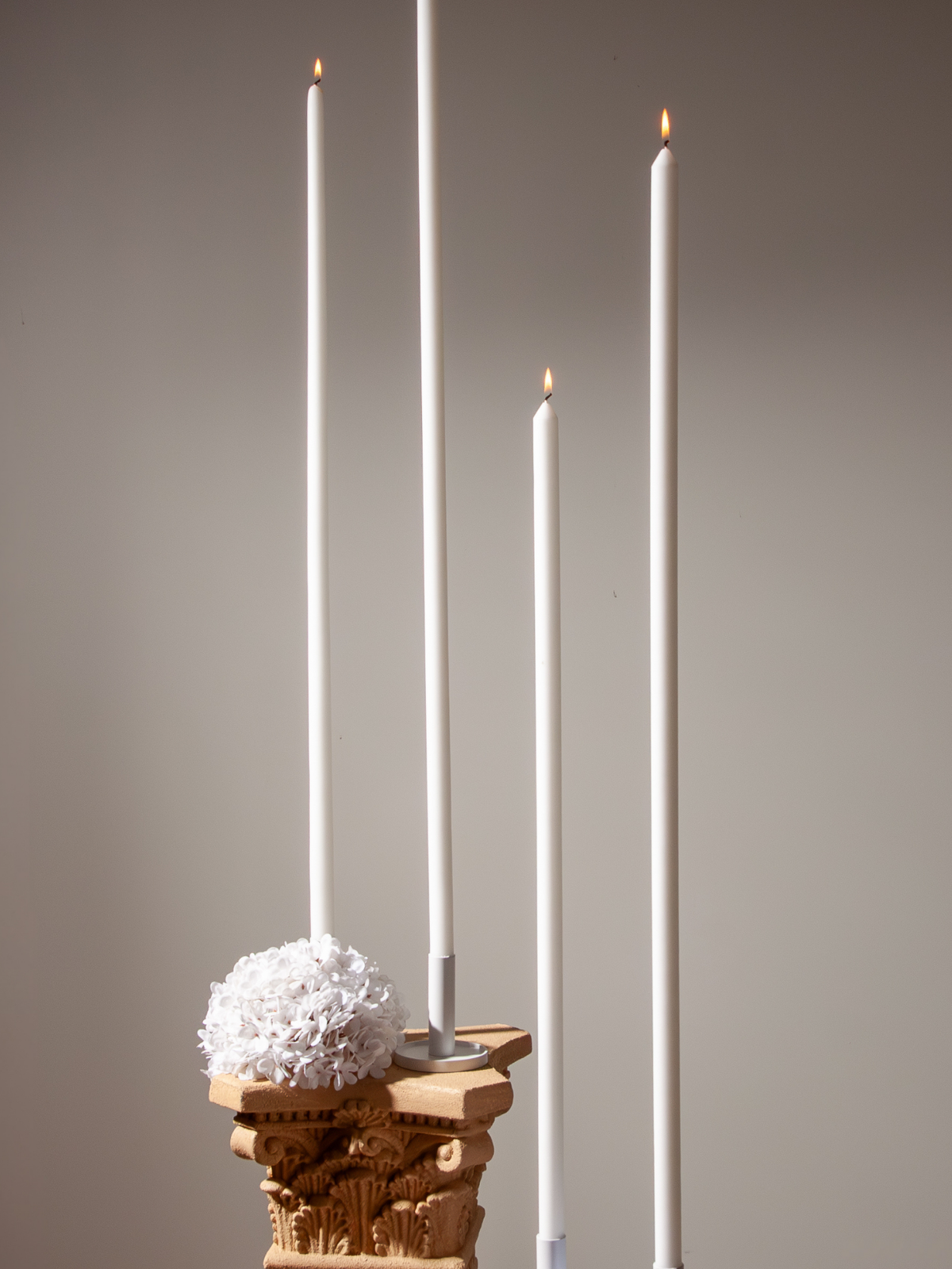White 85cm Taper Candles