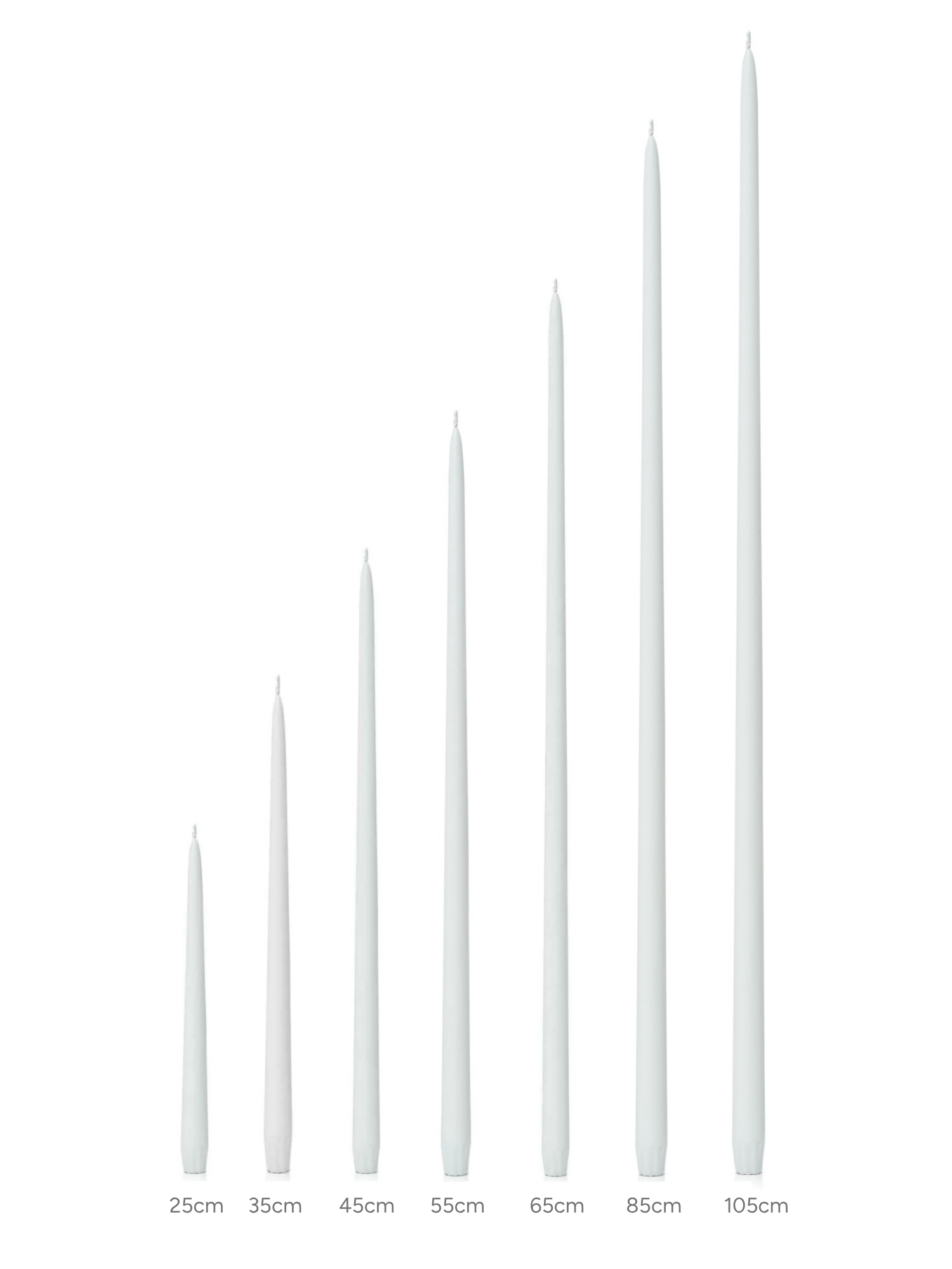 Ivory 35cm Taper Candles