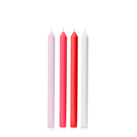 Strawberry Kisses 30cm Curated Dinner Candles
