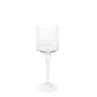 Clear 10cm x 30cm Glass Holder With Stem