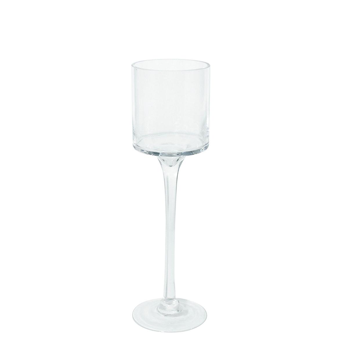 Clear 10cm x 35 cm Glass Holder With Stem Pack of 1