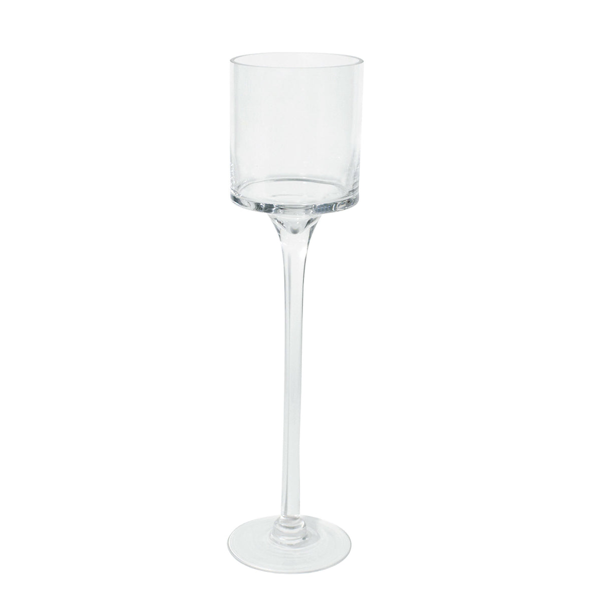 Clear 10cm x 40cm Glass Holder With Stem Pack of 1