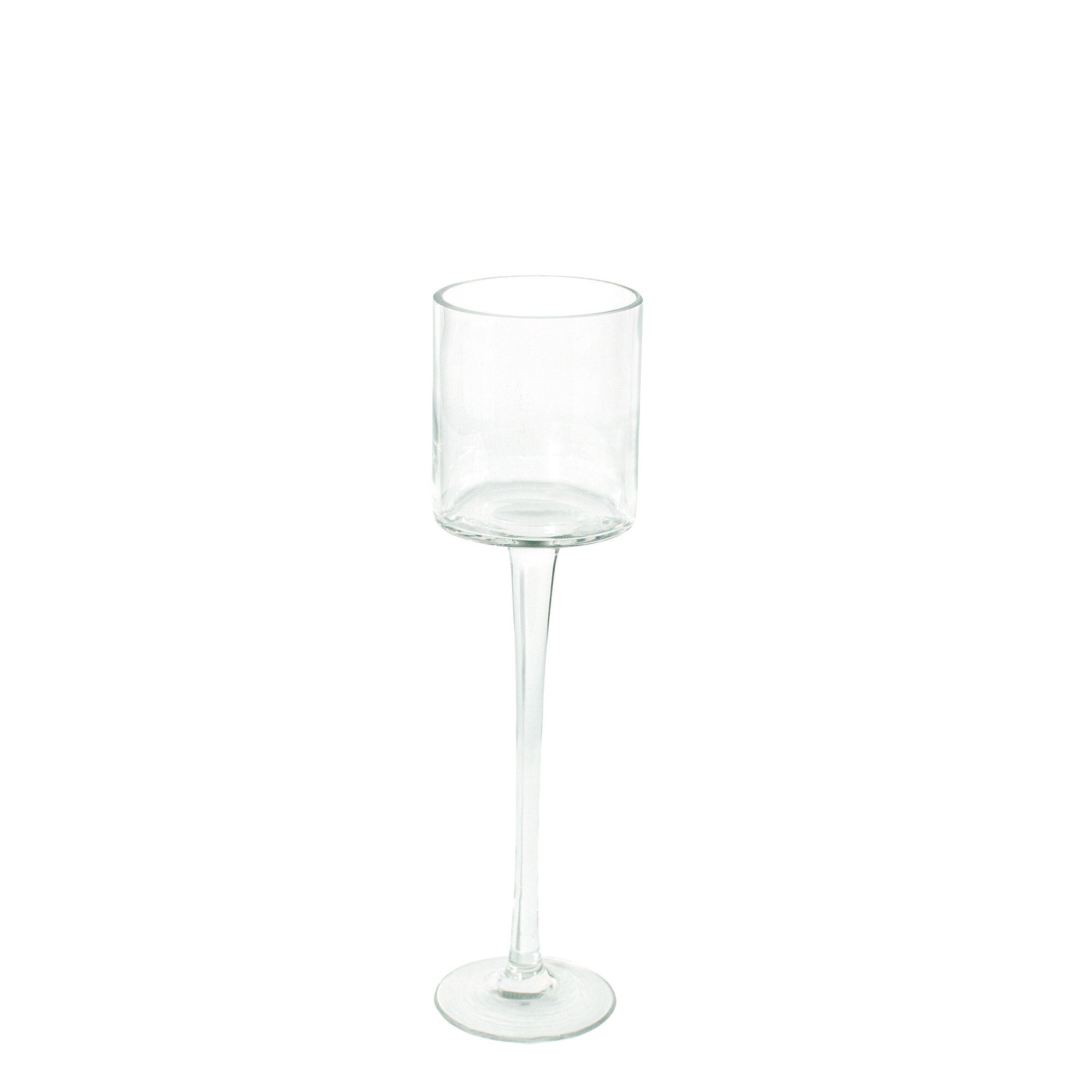 Clear 8cm x 30cm Glass Holder With Stem Pack of 1