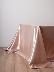 Champagne Satin Rectangle Tablecloth - Medium