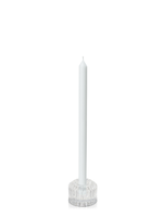 White 30cm Dinner Candles with Bella Vintage Glass Holders - Set of 12
