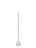 White 40cm Dinner Candles with Bella Vintage Glass Holders - Set of 12