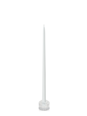 White 45cm Taper Candles with Bella Vintage Glass Holders - Set of 6 Pack of 6
