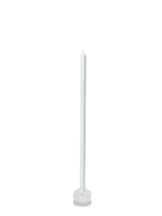 White 50cm Dinner Candles with Bella Vintage Glass Holders - Set of 6 Pack of 6
