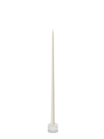 Ivory 55cm Taper Candles with Bella Vintage Glass Holders - Set of 6