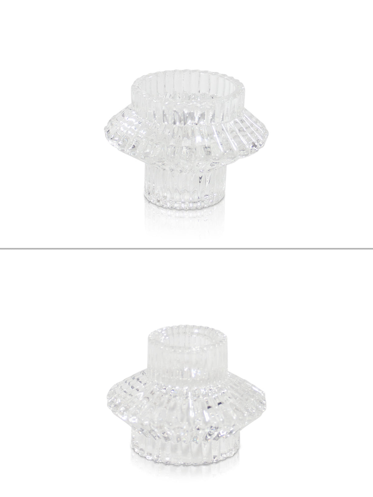 Clear Aida Vintage Candle Holder