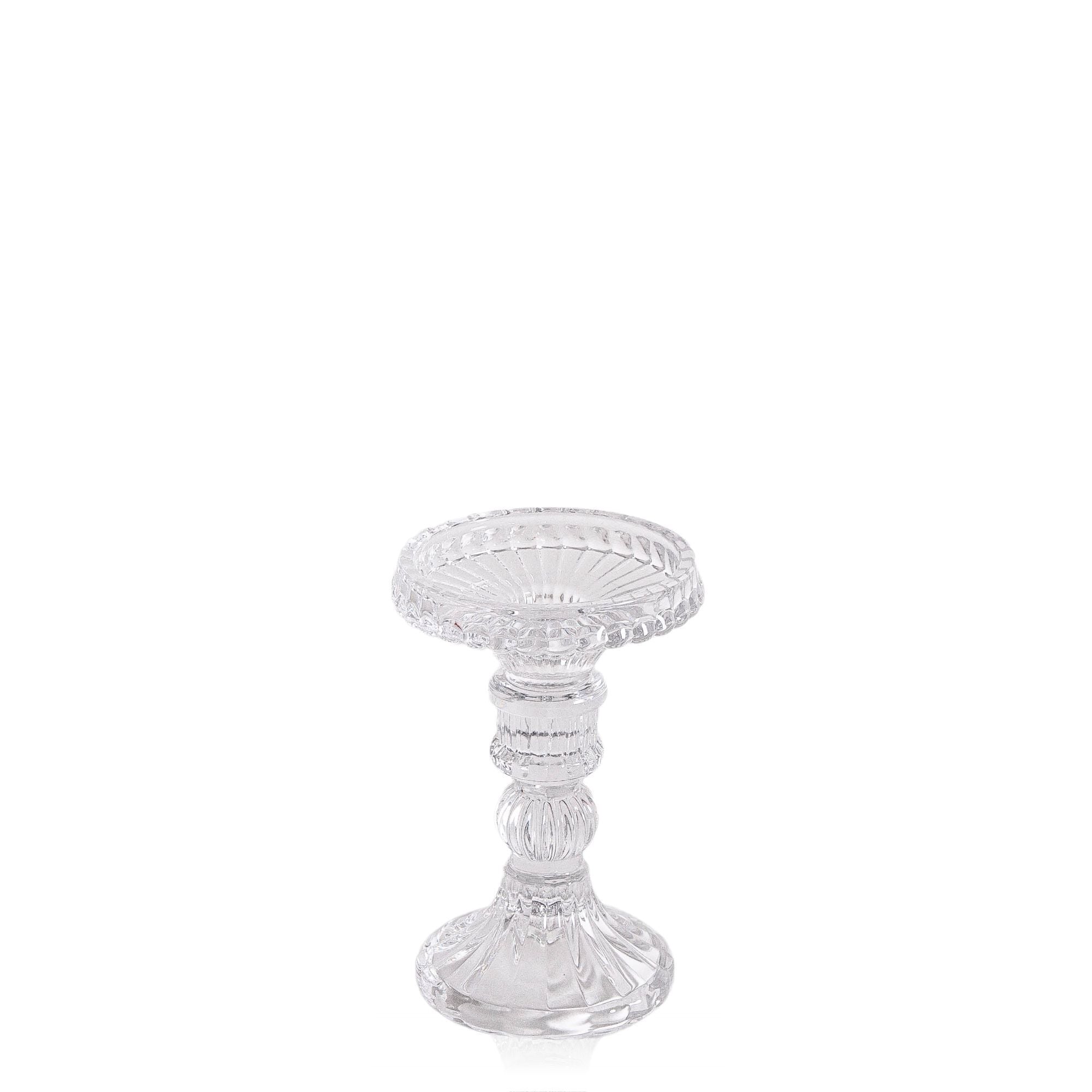 Clear Celestia Glass Candle Holder - Small Pack of 1