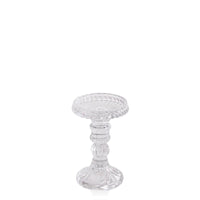 Clear Celestia Glass Candle Holder - Small