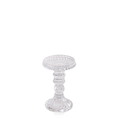 Clear Celestia Glass Candle Holder - Small Pack of 1