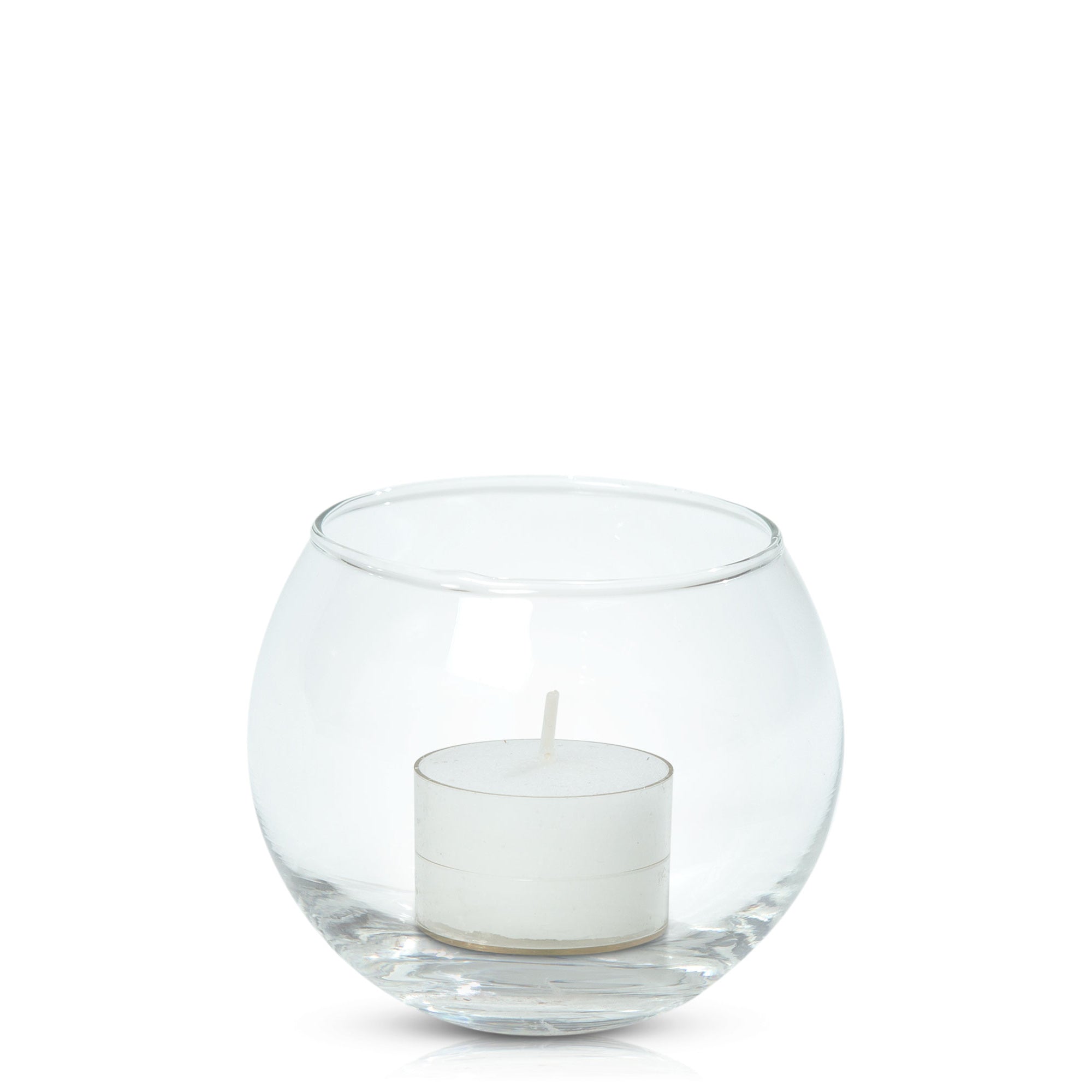 White Acrylic Cup Event Tealight in Fishbowl - Set of 96