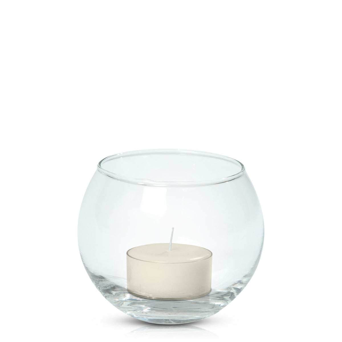 Ivory Tealight in Fishbowl Pack Pack of 24