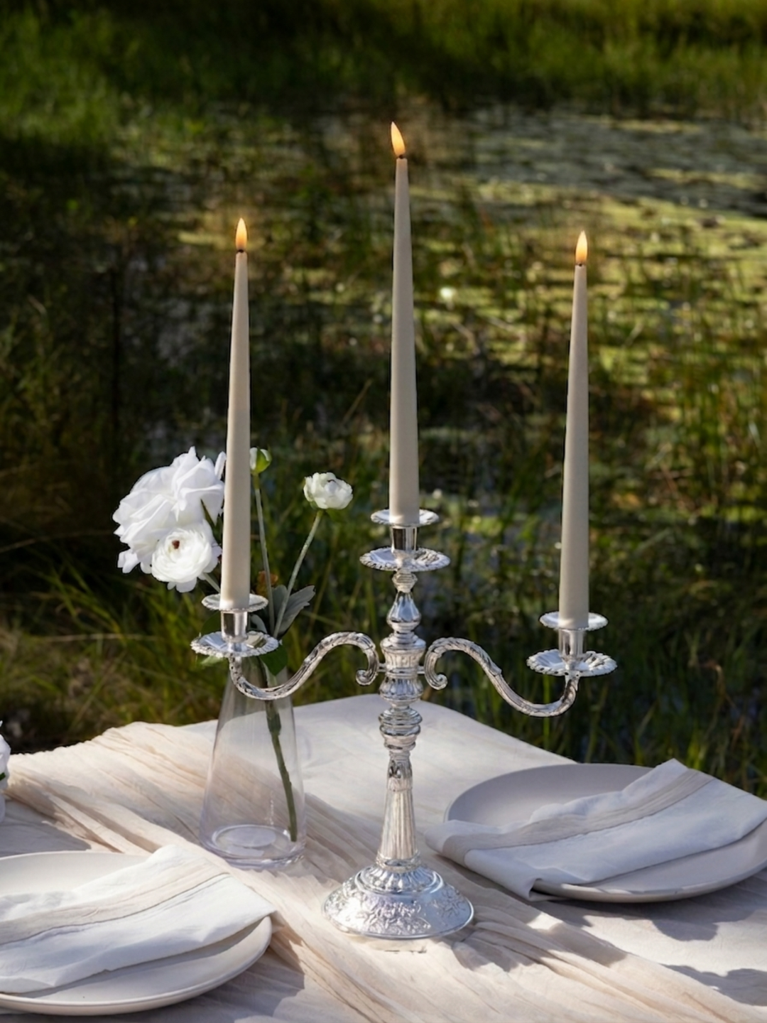 Ivory 31cm LED Taper Candles