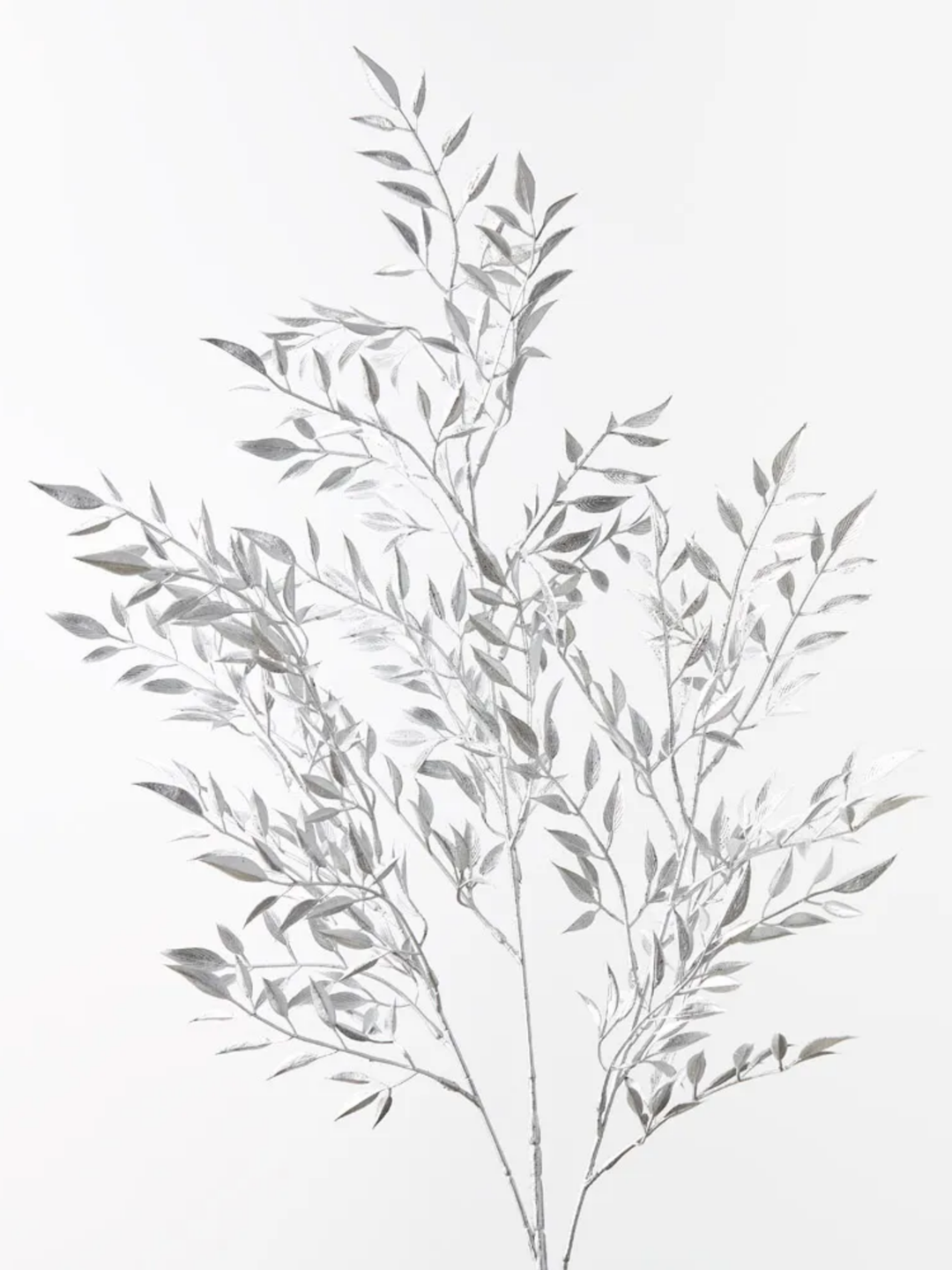 Ruscus Silver Metallic Spray Pack of 1