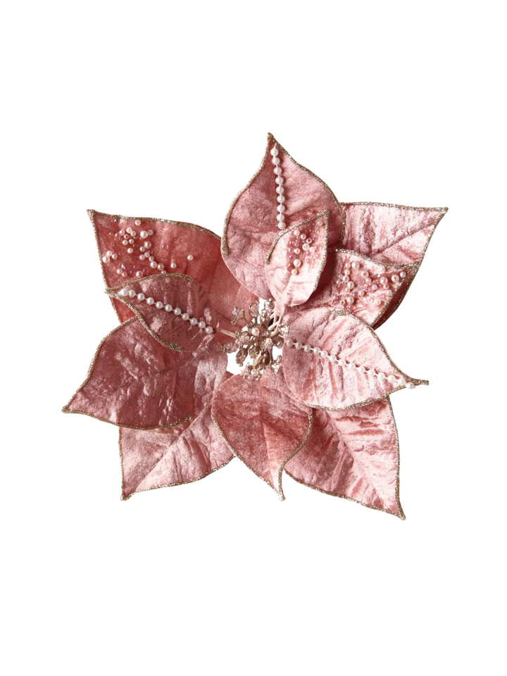 Clip Poinsettia Pearl Pack of 1