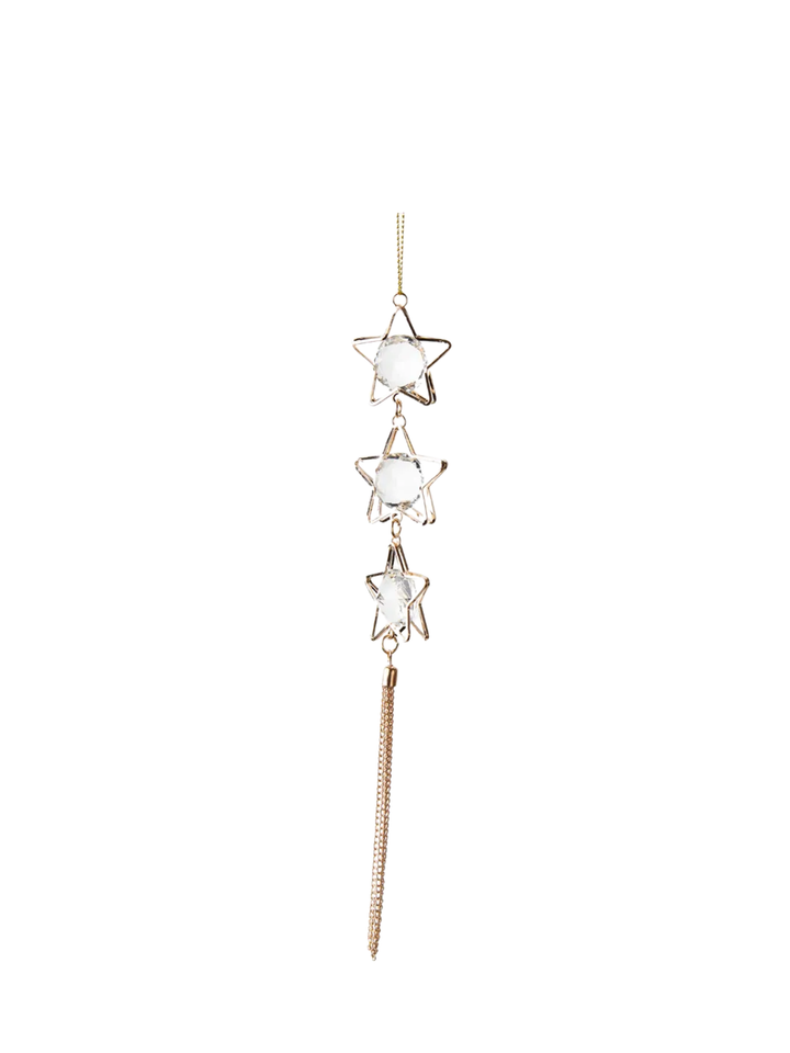 Ornament Gold Star Crystal Pack of 1