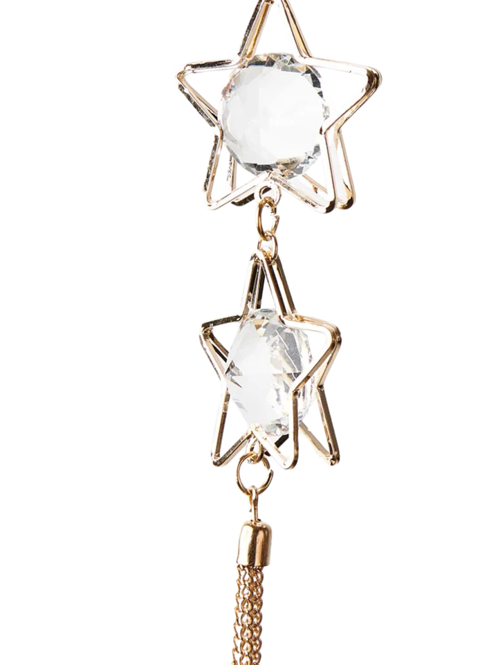 Ornament Gold Star Crystal Pack of 1