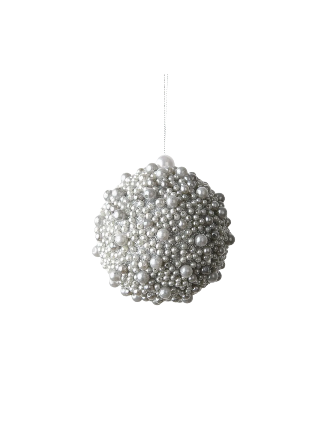 Ornament Silver Ball Pearl Pack of 1