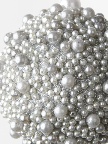 Ornament Silver Ball Pearl Pack of 1